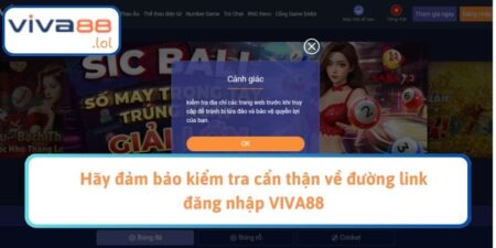 Hãy đảm bảo kiểm tra cẩn thận về đường link đăng nhập VIVA88