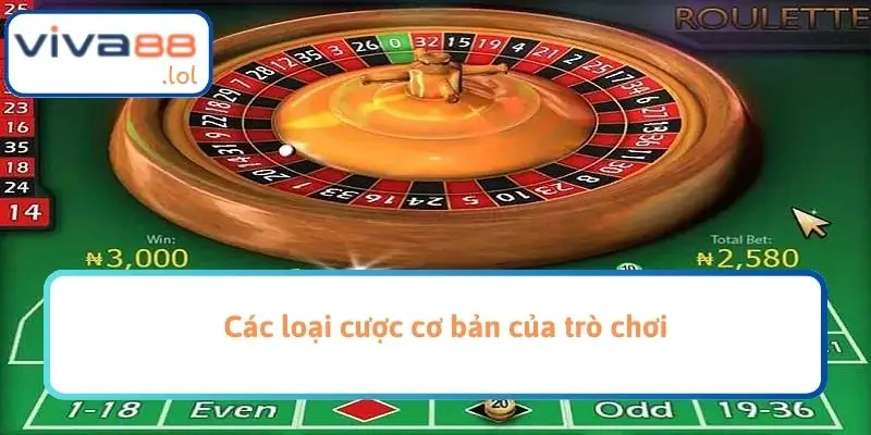 Các loại cược cơ bản của trò chơi